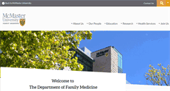 Desktop Screenshot of fammedmcmaster.ca