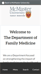 Mobile Screenshot of fammedmcmaster.ca