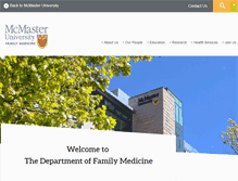 Tablet Screenshot of fammedmcmaster.ca